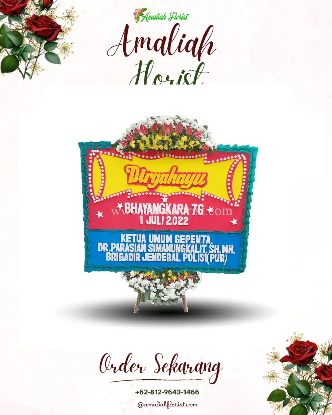Papan Bunga HUT Ulang Tahun Putussibau Utara